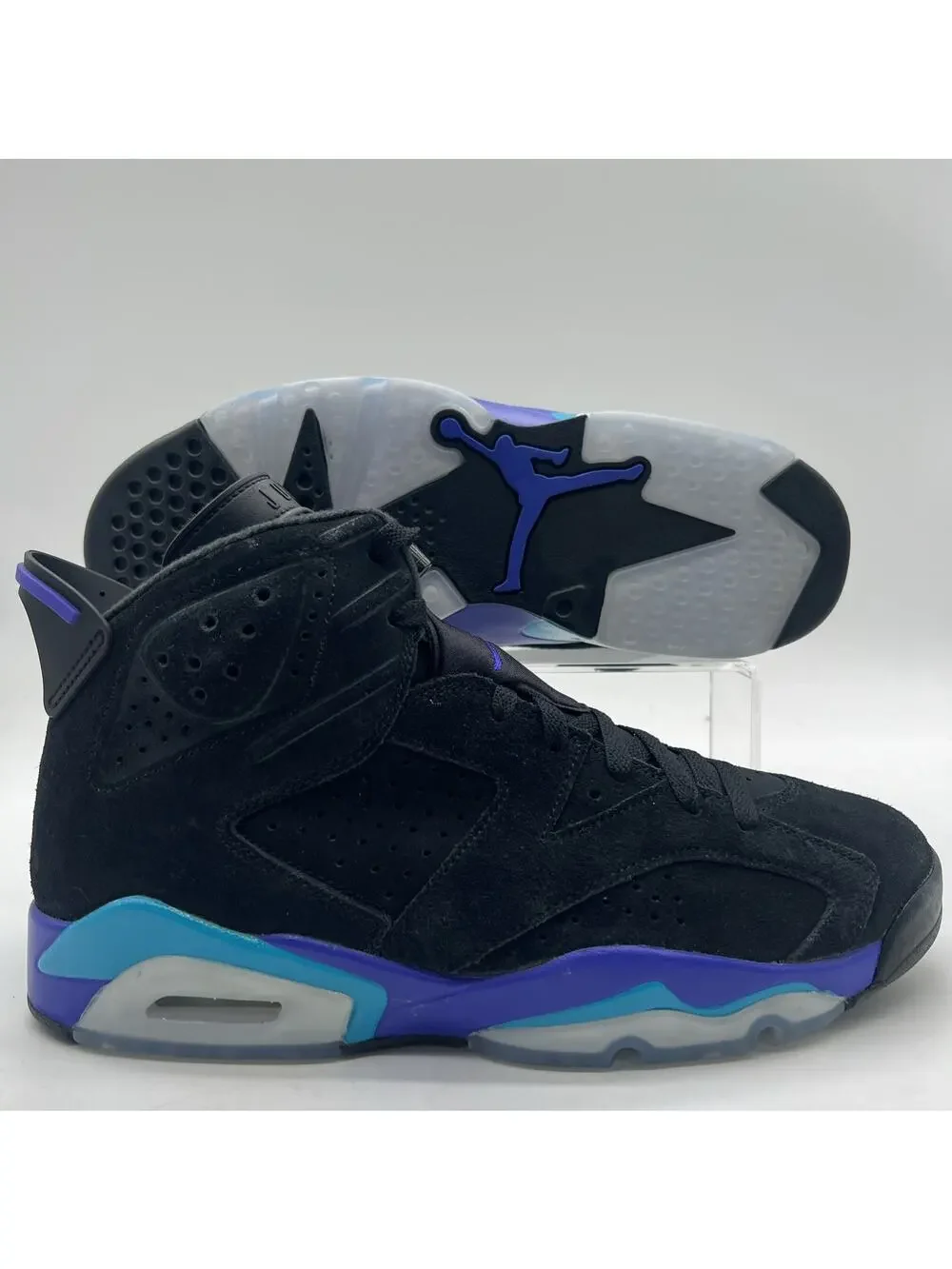 Mens Size 10 Air Jordan 6 Retro Aqua Black Basketball Sneaker CT8529 004 NEW